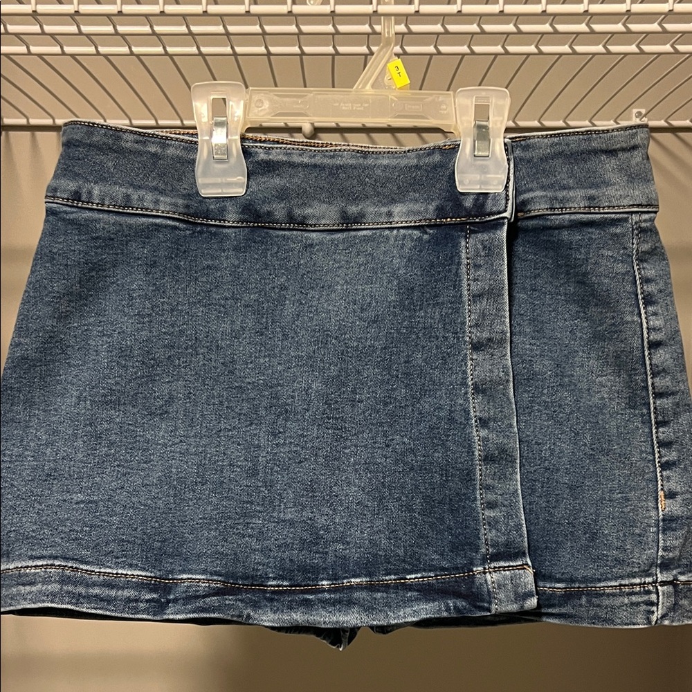 Garage Blue Denim Mini Skirt